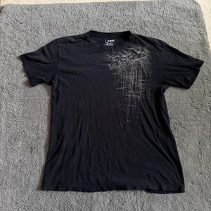 Fox-racing Men's Black and Grey T-shirt